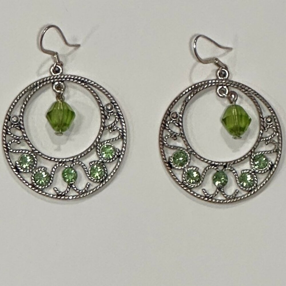 Green crystal Earrings